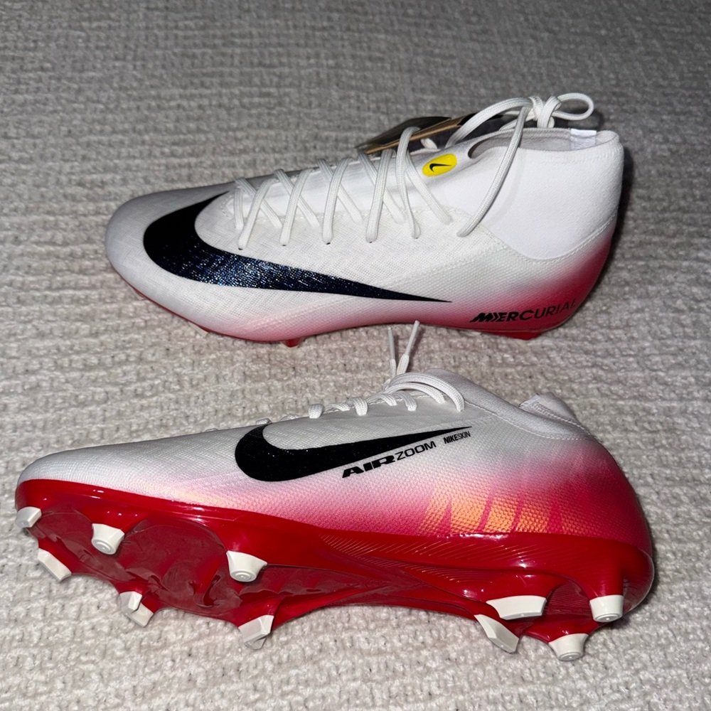 Nike Men’s Soccer Cleats - White and Red
